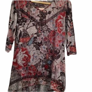 NWT One world flowy tunic top shirt long S